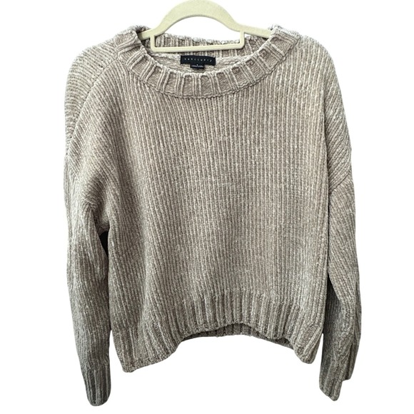 Sanctuary Chenille Knit Pullover Sweater Women's Small Beige Cozy Soft - Picture 1 of 5